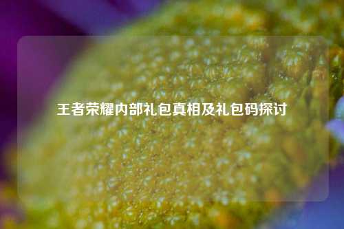 王者荣耀内部礼包真相及礼包码探讨
