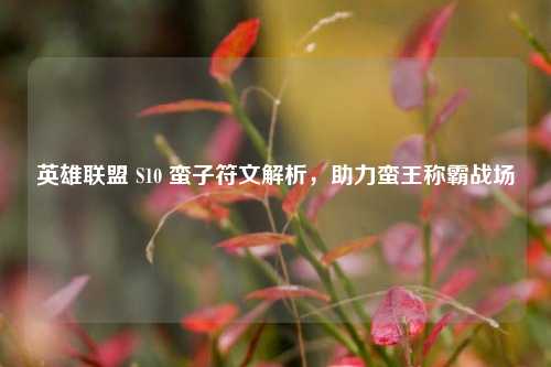 英雄联盟 S10 蛮子符文解析,助力蛮王称霸战场