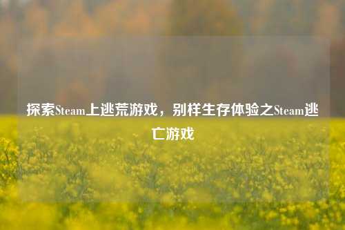 探索Steam上逃荒游戏，别样生存体验之Steam逃亡游戏