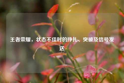 王者荣耀，状态不佳时的挣扎、突破及信号发送