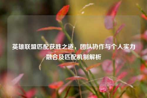 英雄联盟匹配获胜之道,团队协作与个人实力融合及匹配机制解析