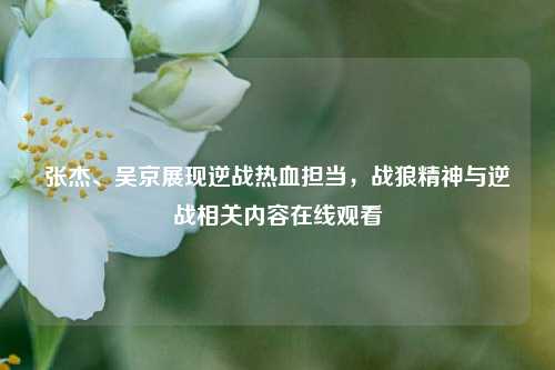 张杰、吴京展现逆战热血担当,战狼精神与逆战相关内容在线观看