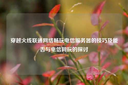穿越火线联通网络畅玩电信服务器的技巧及能否与电信同玩的探讨