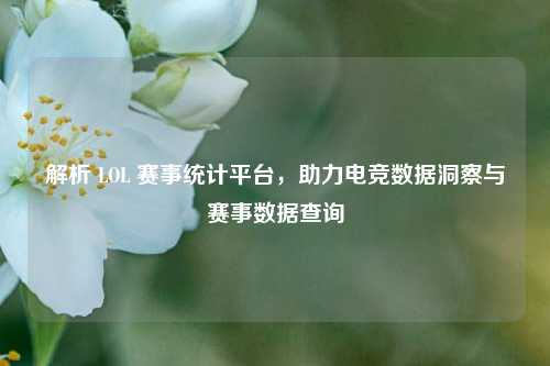 解析 LOL 赛事统计平台，助力电竞数据洞察与赛事数据查询