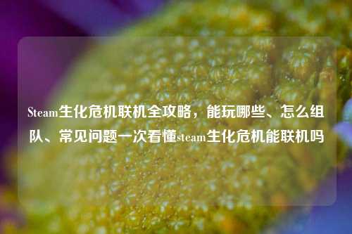 Steam生化危机联机全攻略，能玩哪些、怎么组队、常见问题一次看懂steam生化危机能联机吗