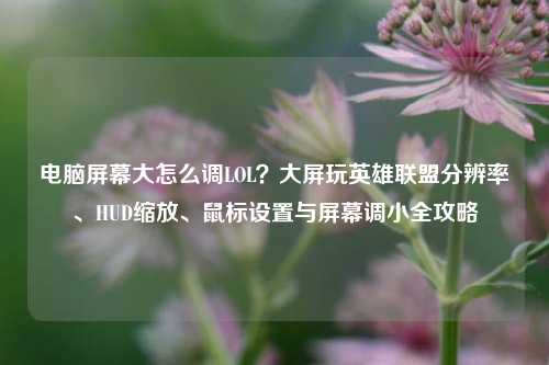 电脑屏幕大怎么调LOL？大屏玩英雄联盟分辨率、HUD缩放、鼠标设置与屏幕调小全攻略