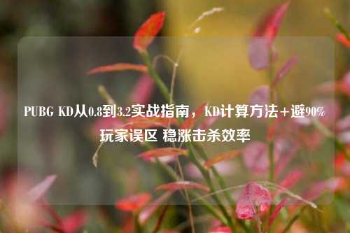 PUBG KD从0.8到3.2实战指南，KD计算方法+避90%玩家误区 稳涨击杀效率