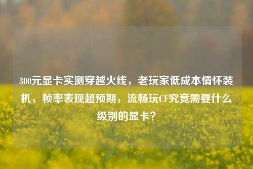 300元显卡实测穿越火线，老玩家低成本情怀装机，帧率表现超预期，流畅玩CF究竟需要什么级别的显卡？