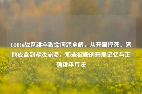COD16战区跳伞致命问题全解，从开局摔死、落地成盒到游戏崩溃，那些被毁的开局记忆与正确跳伞方法