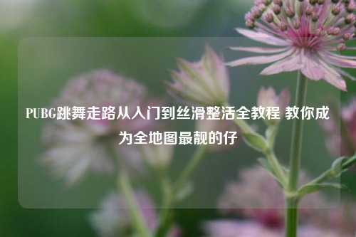 PUBG跳舞走路从入门到丝滑整活全教程 教你成为全地图最靓的仔