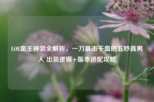 LOL蛮王神装全解析，一刀暴击千血的五秒真男人 出装逻辑+版本适配攻略