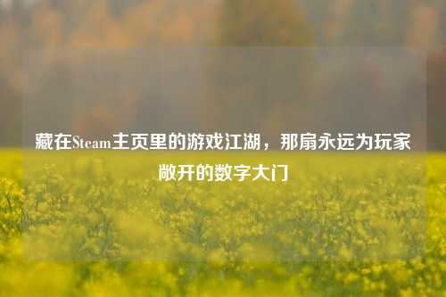 藏在Steam主页里的游戏江湖，那扇永远为玩家敞开的数字大门