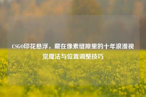 CSGO印花悬浮，藏在像素缝隙里的十年浪漫视觉魔法与位置调整技巧