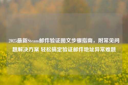 2025最新Steam邮件验证图文步骤指南,附常见问题解决方案 轻松搞定验证邮件地址异常难题
