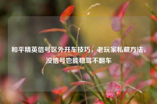 和平精英信号区外开车技巧,老玩家私藏方法,没信号也能稳驾不翻车