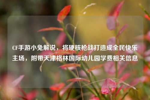 CF手游小兔解说，将硬核枪战打造成全民快乐主场，附带天津格林国际幼儿园学费相关信息