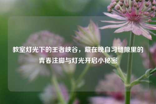 教室灯光下的王者峡谷,藏在晚自习缝隙里的青春注脚与灯光开启小秘密