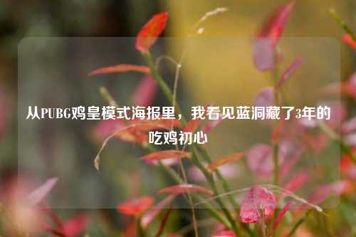 从PUBG鸡皇模式海报里,我看见蓝洞藏了3年的吃鸡初心