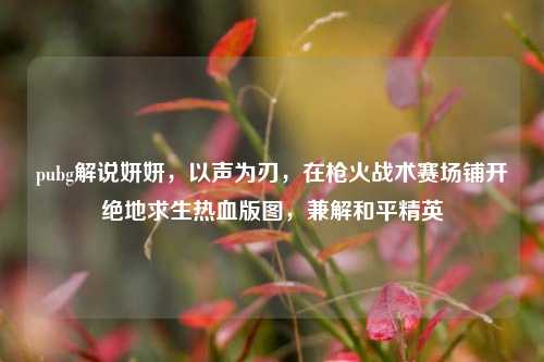 pubg解说妍妍,以声为刃,在枪火战术赛场铺开绝地求生热血版图,兼解和平精英