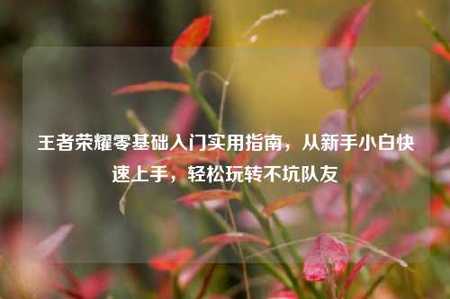王者荣耀零基础入门实用指南，从新手小白快速上手，轻松玩转不坑队友