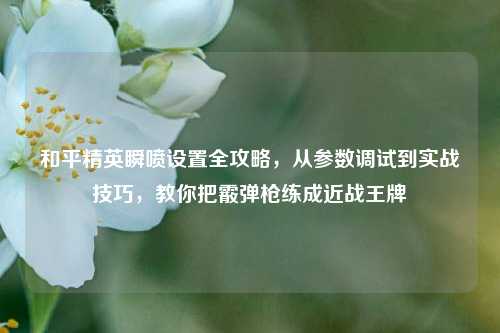 和平精英瞬喷设置全攻略,从参数调试到实战技巧,教你把霰弹枪练成近战王牌