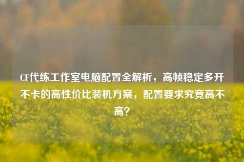 CF代练工作室电脑配置全解析,高帧稳定多开不卡的高性价比装机方案,配置要求究竟高不高?
