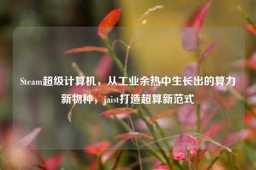Steam超级计算机，从工业余热中生长出的算力新物种，jaist打造超算新范式