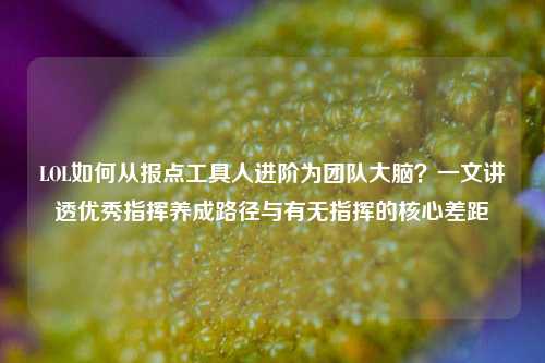 LOL如何从报点工具人进阶为团队大脑？一文讲透优秀指挥养成路径与有无指挥的核心差距
