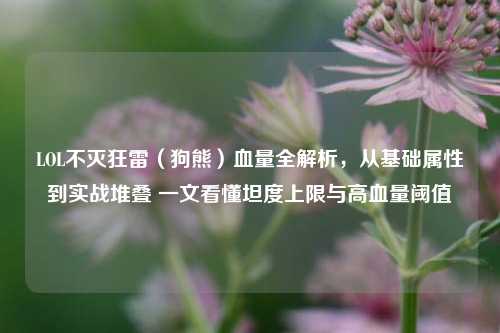 LOL不灭狂雷(狗熊)血量全解析,从基础属性到实战堆叠 一文看懂坦度上限与高血量阈值