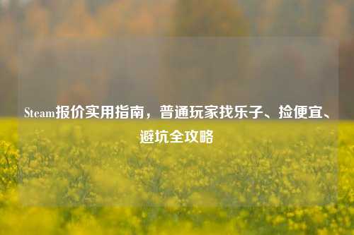 Steam报价实用指南,普通玩家找乐子、捡便宜、避坑全攻略