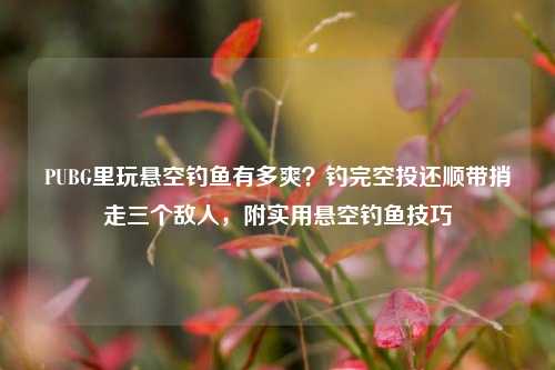 PUBG里玩悬空钓鱼有多爽?钓完空投还顺带捎走三个敌人,附实用悬空钓鱼技巧