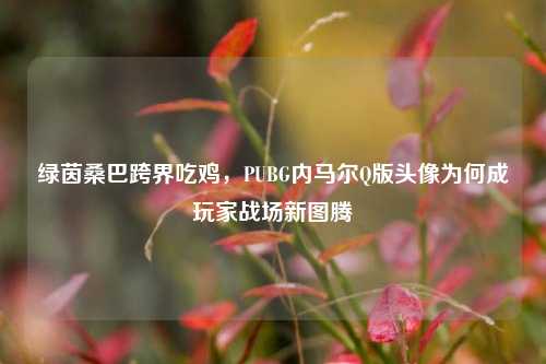 绿茵桑巴跨界吃鸡，PUBG内马尔Q版头像为何成玩家战场新图腾
