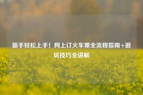 新手轻松上手！网上订火车票全流程指南+避坑技巧全讲解