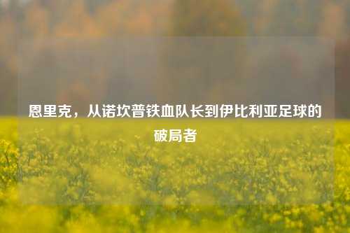 恩里克,从诺坎普铁血队长到伊比利亚足球的破局者