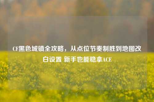 CF黑色城镇全攻略,从点位节奏制胜到地图改白设置 新手也能稳拿ACE