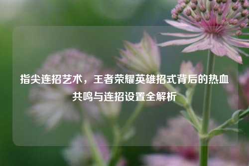 指尖连招艺术,王者荣耀英雄招式背后的热血共鸣与连招设置全解析