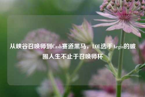 从峡谷召唤师到Cash赛道黑马,LOL选手Aegis的破圈人生不止于召唤师杯