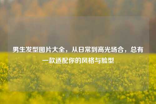 男生发型图片大全,从日常到高光场合,总有一款适配你的风格与脸型