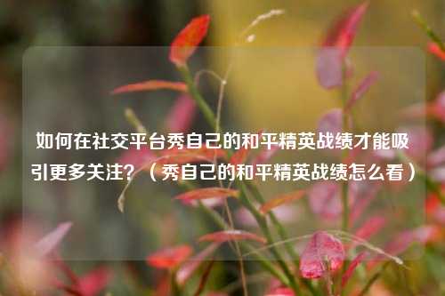 如何在社交平台秀自己的和平精英战绩才能吸引更多关注?(秀自己的和平精英战绩怎么看)