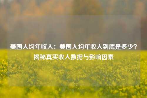 美国人均年收入：美国人均年收入到底是多少？揭秘真实收入数据与影响因素