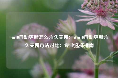 win10自动更新怎么永久关闭：Win10自动更新永久关闭方法对比：专业选择指南
